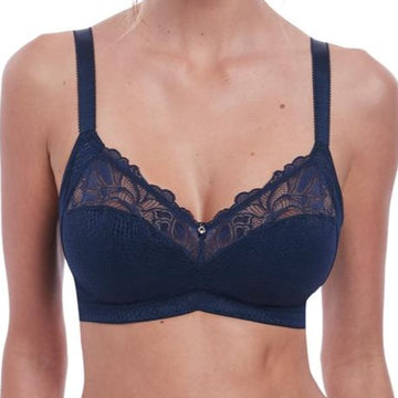Memoir Navy Wire Free bra
